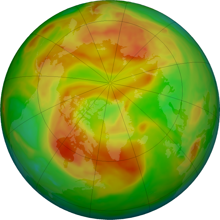 Arctic ozone map for 14 May 2018